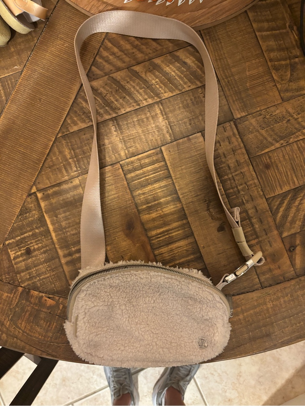 lululemon athletica Taupe Sherpa Crossbody Bag